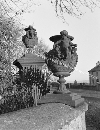 BRONZE ORNAMENT ON GATE NEAR MERCY CONVENT